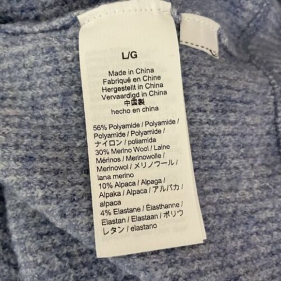 J. Crew Waffle Crewneck Sweater Large Supersoft Yarn Alpaca AU299 Oversized - Picture 7 of 7